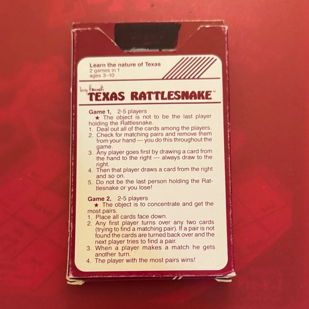 Texas Rattlesnake Educational Card Deck - White/Brown